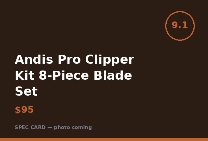 Andis Pro Clipper Kit 8-Piece Blade Set