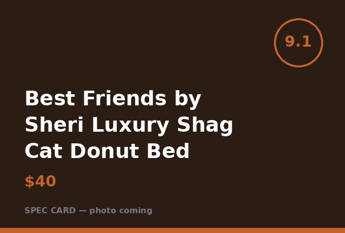 Best Friends by Sheri Luxury Shag Cat Donut Bed