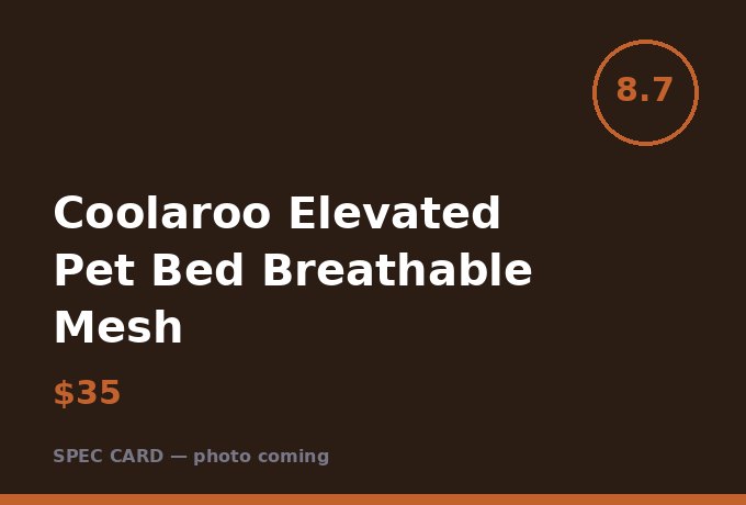 Coolaroo Elevated Pet Bed Breathable Mesh