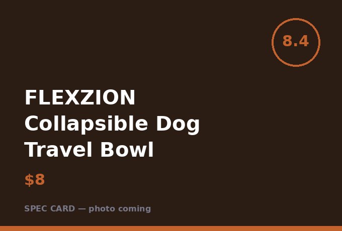 FLEXZION Collapsible Dog Travel Bowl