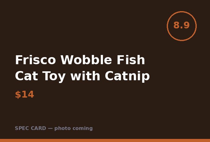 Frisco Wobble Fish Cat Toy with Catnip