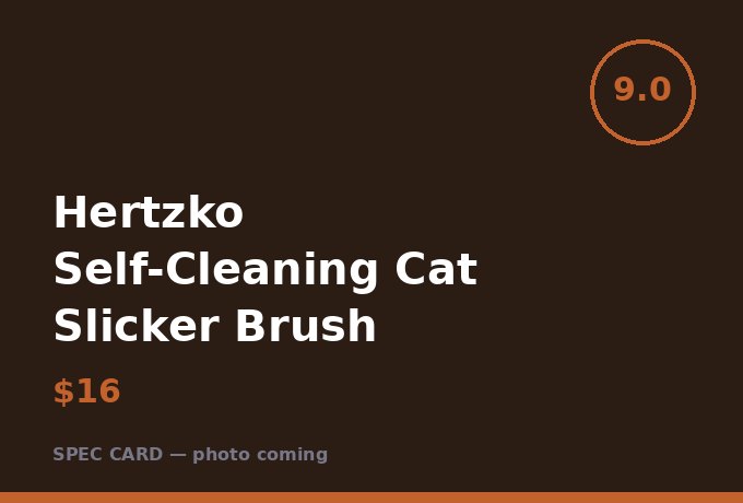 Hertzko Self-Cleaning Cat Slicker Brush