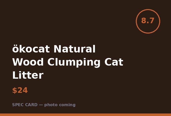 ökocat Natural Wood Clumping Cat Litter