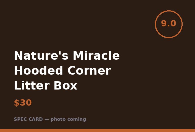 Nature's Miracle Hooded Corner Litter Box