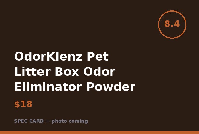 OdorKlenz Pet Litter Box Odor Eliminator Powder