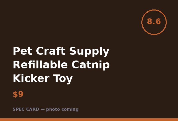 Pet Craft Supply Refillable Catnip Kicker Toy