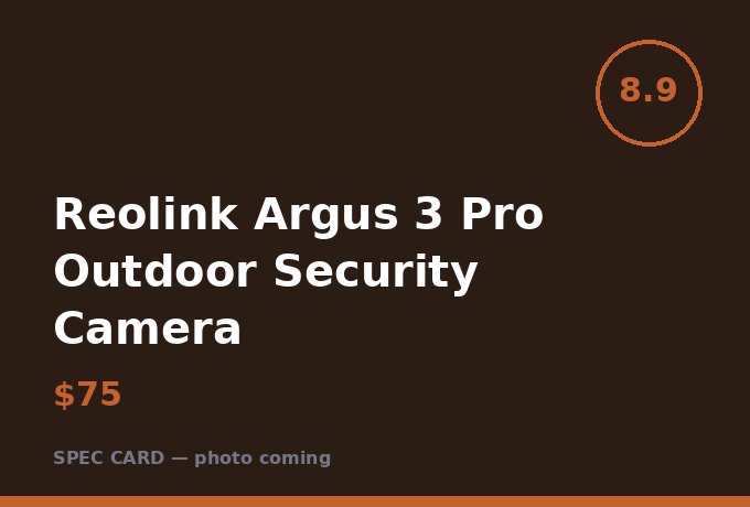 Reolink Argus 3 Pro Outdoor Security Camera