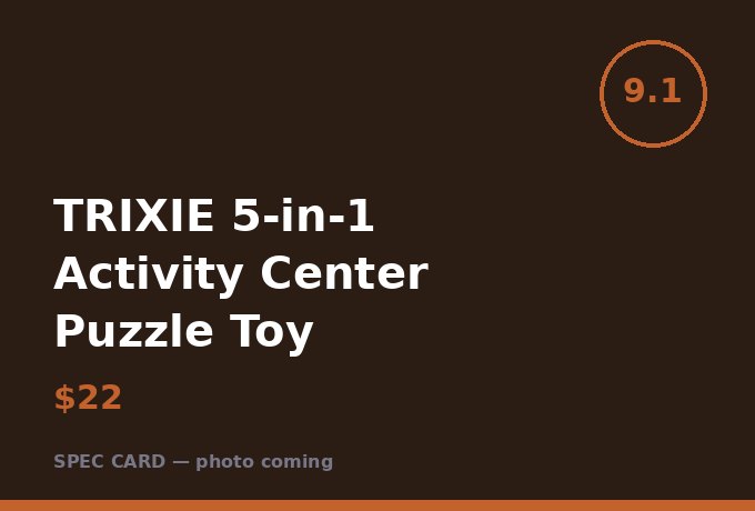 TRIXIE 5-in-1 Activity Center Puzzle Toy