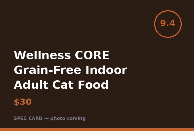 Wellness CORE Grain-Free Indoor Adult Cat Food